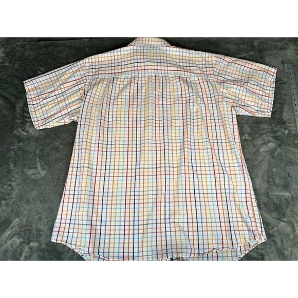 Men's Izod Button Down Long Sleeve Shirt Pastel Plaid Size XXL 2XL Spring Colors - Picture 6 of 7
